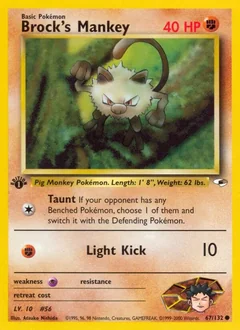 Brock's Mankey (1st Edition)