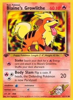 Blaine's Growlithe (1st Edition)