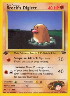 Brock's Diglett (1st Edition)
