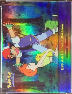 Ash Catches A Pokemon Rainbow Foil Ep3