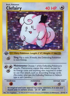 Clefairy Shadowless 5
