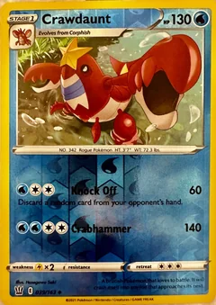 Crawdaunt Reverse Holo 39