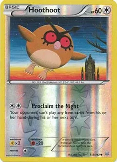 Hoothoot Reverse Holo 119