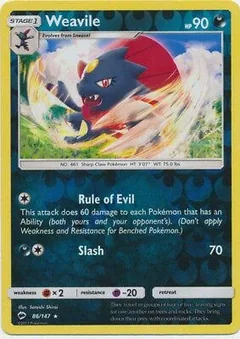 Weavile Reverse Holo 86
