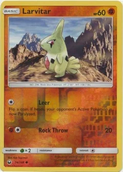 Larvitar Reverse Holo 74