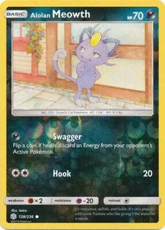 Alolan Meowth Reverse Holo 128