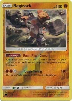 Regirock Reverse Holo 53