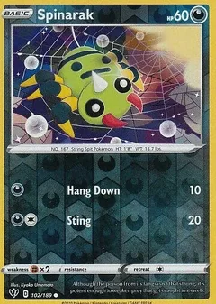 Spinarak Reverse Holo 102