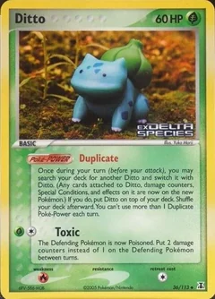 Ditto Bulbasaur Reverse Holo 36