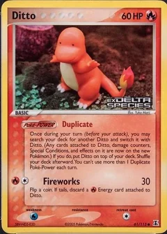 Ditto Charmander Reverse Holo 61