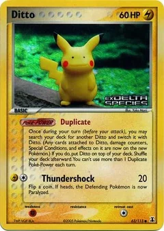 Ditto Pikachu Reverse Holo 63