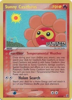 Sunny Castform Reverse Holo 31