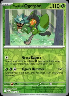Teal Mask Ogerpon Reverse Holo 26