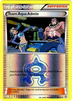 Team Aqua Admin Reverse Holo 25