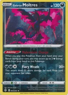 Galarian Moltres Reverse Holo 93