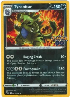 Tyranitar Reverse Holo 43