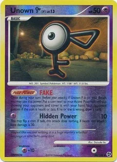 Unown F Reverse Holo 56