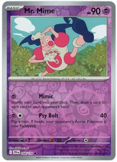 Mr Mime Reverse Holo 58
