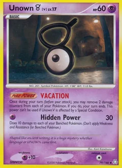 Unown V Reverse Holo 79
