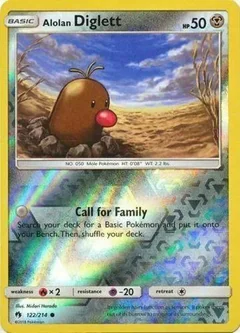 Alolan Diglett Reverse Holo 122