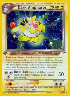 Dark Ampharos 1St Edition 1