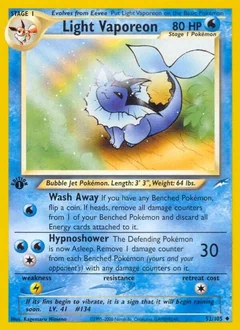 Light Vaporeon 1St Edition 52