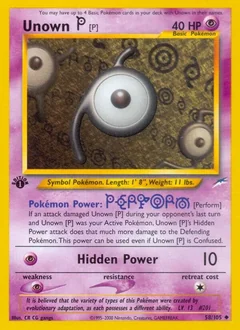 Unown P 1St Edition 58