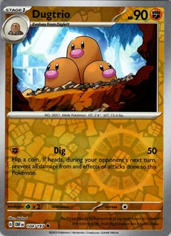 Dugtrio Reverse Holo 104
