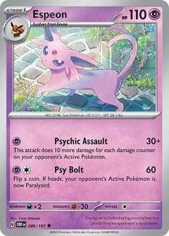 Espeon Reverse Holo 86