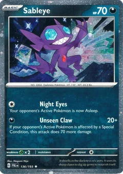 Sableye Cosmos Holo 136