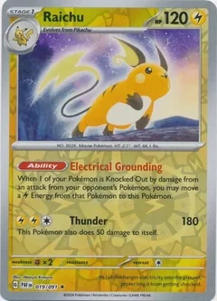 Raichu Reverse Holo 19