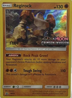Regirock Prerelease Staff Sm74