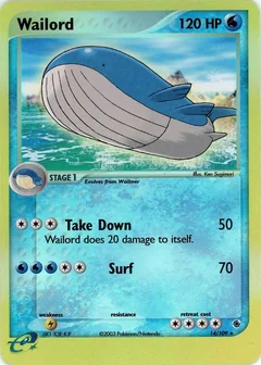 Wailord Reverse Holo 14