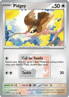 Pidgey Reverse Holo Play 16