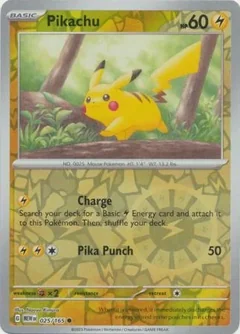 Pikachu Reverse Holo 25