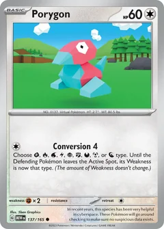 Porygon Reverse Holo 137