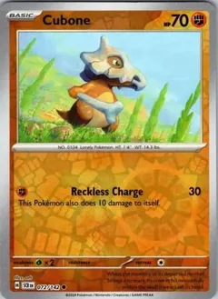 Cubone Reverse Holo 72