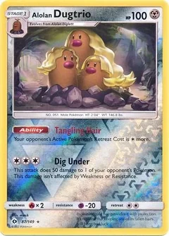 Alolan Dugtrio Reverse Holo 87