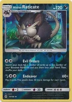 Alolan Raticate Reverse Holo 77