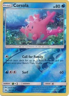 Corsola Reverse Holo 36
