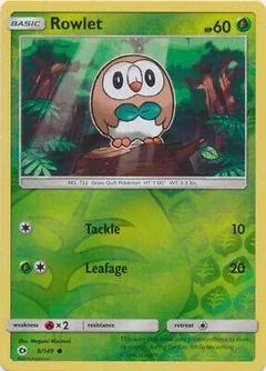 Rowlet Reverse Holo 9
