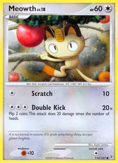 Meowth Reverse Holo 114