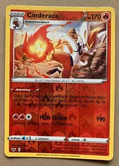 Cinderace Reverse Holo 34