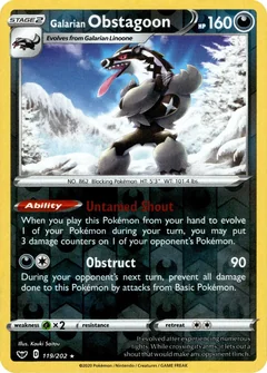 Galarian Obstagoon Reverse Holo 119