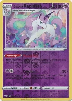 Galarian Rapidash Reverse Holo 82