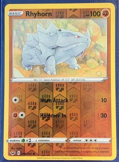 Rhyhorn Reverse Holo 96