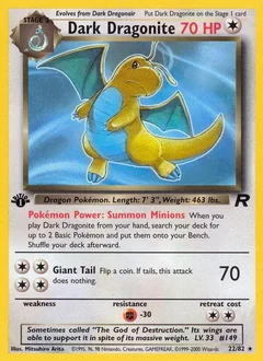 Dark Dragonite 1St Edition 22