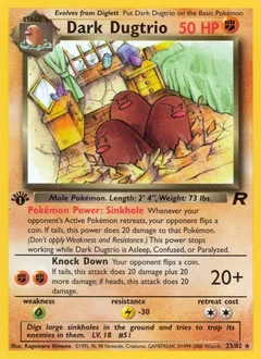 Dark Dugtrio 1St Edition 23