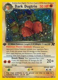 Dark Dugtrio 1St Edition 6