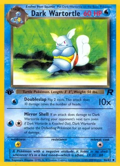Dark Wartortle 1St Edition 46